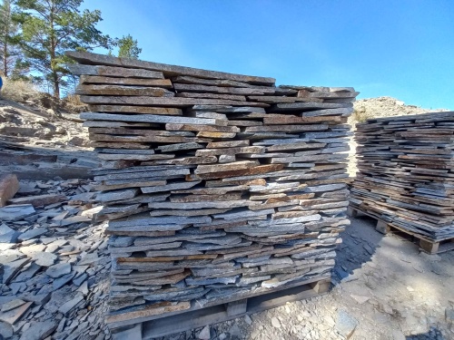 Плитняк златолит серебристый для фасада купить в Верхотурье